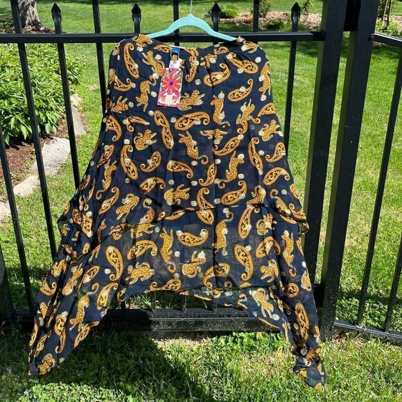 Anthropologie FARM Rio Asymmetrical Tiered Midi Skirt NWT - Picture 8 of 12